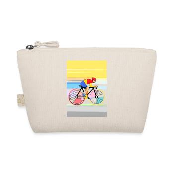 Cycliste géométrique dans le style des blocs de couleur - Trousse biologique - nature - Devant
