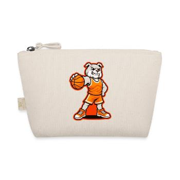 Basketball Bulldog Mascot Power Pose - Organic Pouch - nature - Front