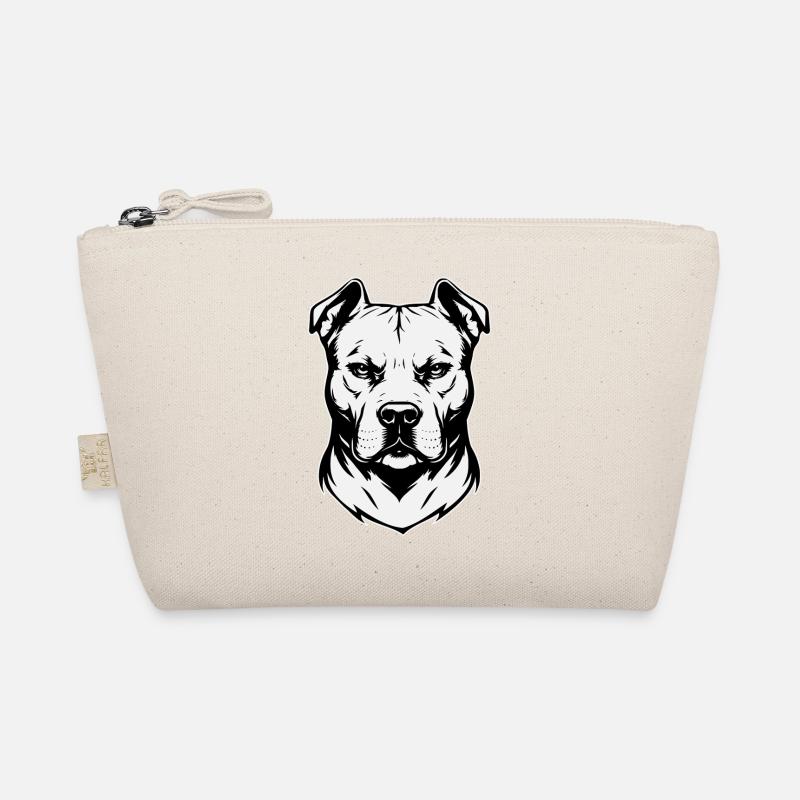 Pitbull Design schwarzweiss Bio-Täschchen