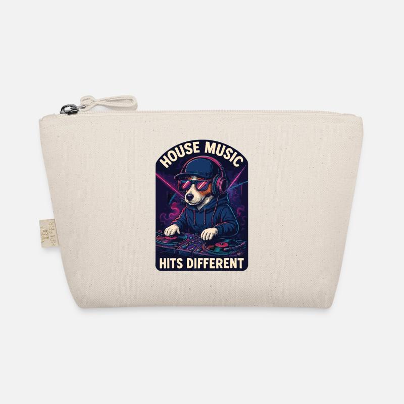 Jack Russell Terrier DJ Turntables House Gift Organic Pouch