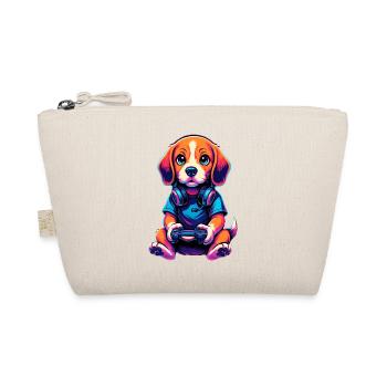 Beagle Gaming Gamer Zocken Zocker Videospiele - Bio-Täschchen - Natur - Vorne