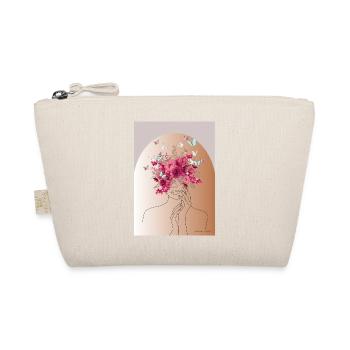 Flower head with butterfly crown - Organic Pouch - nature - Front
