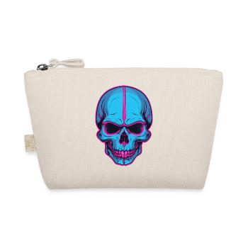 Neon Skull Blue Skull Flair - Organic Pouch - nature - Front