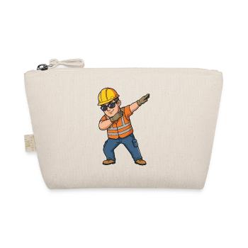 Ouvrier du bâtiment en train de s’attaquer – Motif de dessin animé drôle - Trousse biologique - nature - Devant