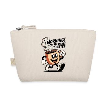 Coffee Mug Cartoon - Organic Pouch - nature - Front