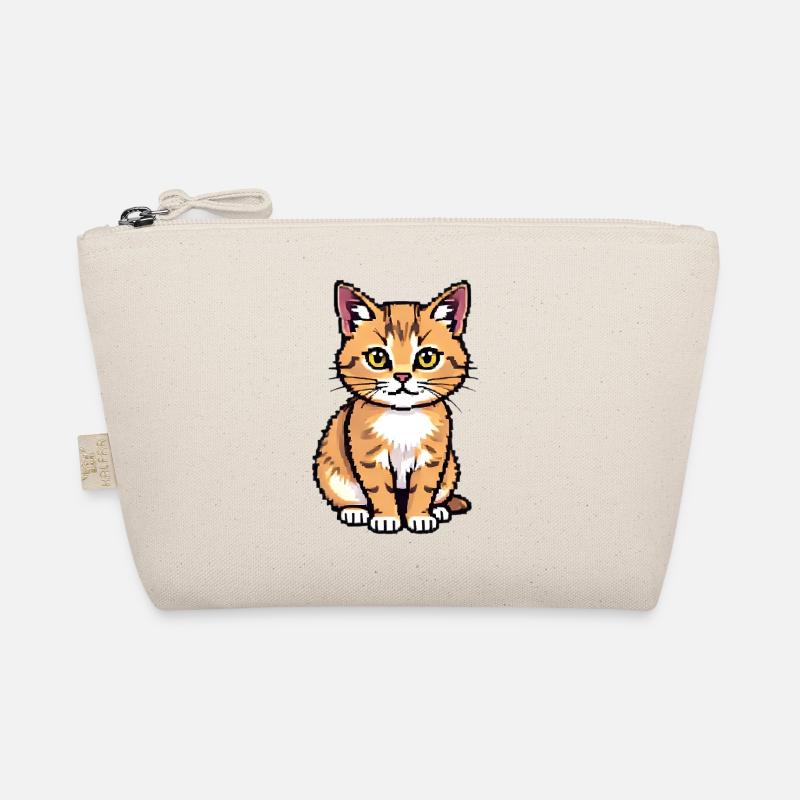 Cat Pixel Art Organic Pouch