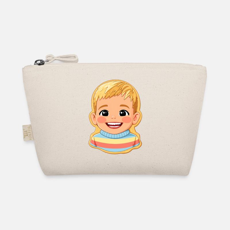 Motif biscuit : enfant joyeux avec un pull coloré Trousse biologique