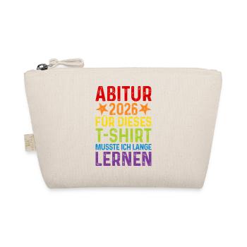 Abitur 2026 T-Shirt Saying Long Learning Abi - Organic Pouch - nature - Front