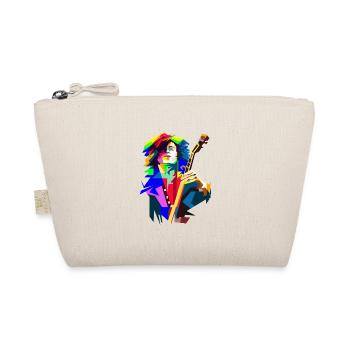 Rock And Roll Guitarist In Stage Action Pop Art - Organic Pouch - nature - Front