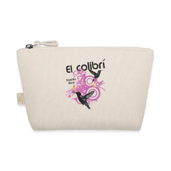 Kolibris und violette Schriftrollen - Bio-Täschchen - Natur - Vorne
