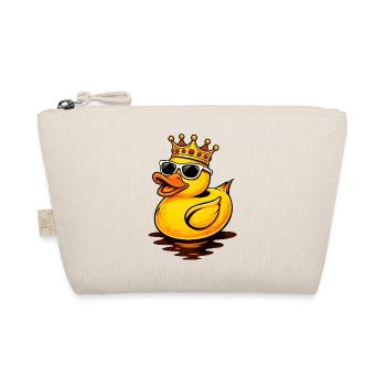 Cool rubber duck with crown and sunglasses - Organic Pouch - nature - Front