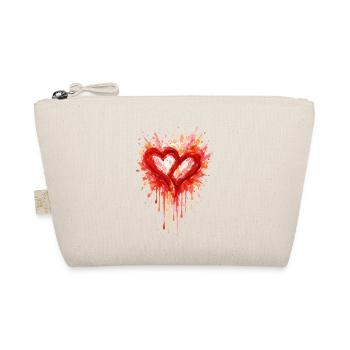 Liebe – Herz – Valentinstag – Hochzeit - Bio-Täschchen - Natur - Vorne