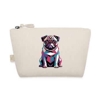 Colorful Geometric Pug - Vibrant Pop Art Dog - Organic Pouch - nature - Front