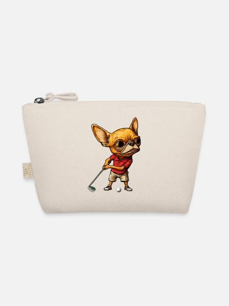 Chihuahua Golfspieler - Bio-Täschchen - Natur