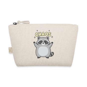 Chaos Raccoon Cheer - Organic Pouch - nature - Front