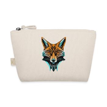 Neon Fox Head - Organic Pouch - nature - Front