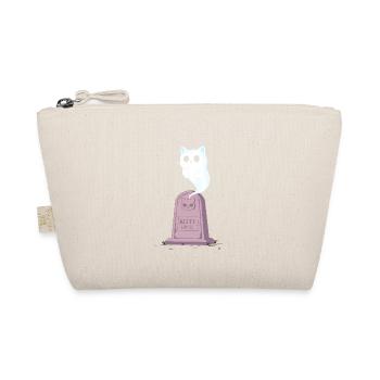Ghost kitten on the gravestone - Organic Pouch - nature - Front