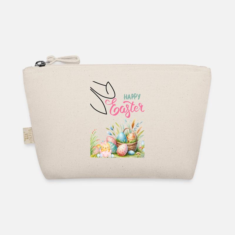 Pastel Easter Basket and Eggs Organic Pouch