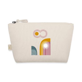 Pink Infinity Sun Abstract Arc Graphic - Organic Pouch - nature - Front
