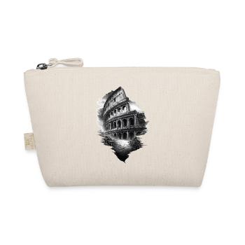 Black and white Colosseum in ruins - Organic Pouch - nature - Front