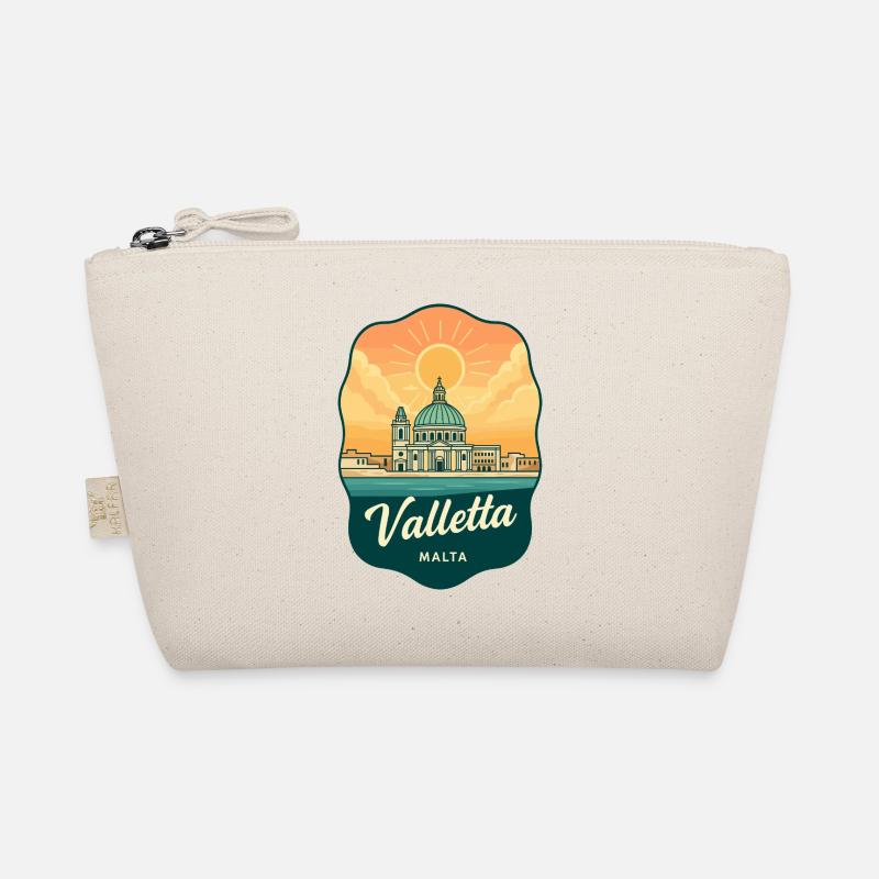 Valletta Malta Retro Sunset Reiseabzeichen Bio-Täschchen