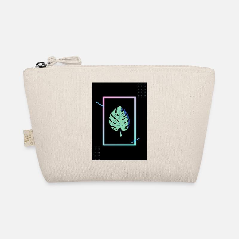 Monstera Neon Frame Bio-Täschchen
