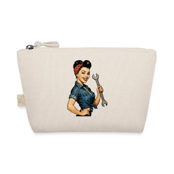 Pin-up Girl rétro : mécanicienne avec des outils - Trousse biologique - nature - Devant