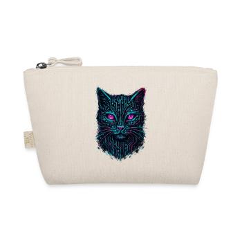 Chat Cyberpunk Circuit Board Techwear Neon - Trousse biologique - nature - Devant