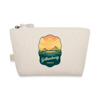 Göteborg Schweden Retro Sunset Reiseabzeichen - Bio-Täschchen - Natur - Vorne