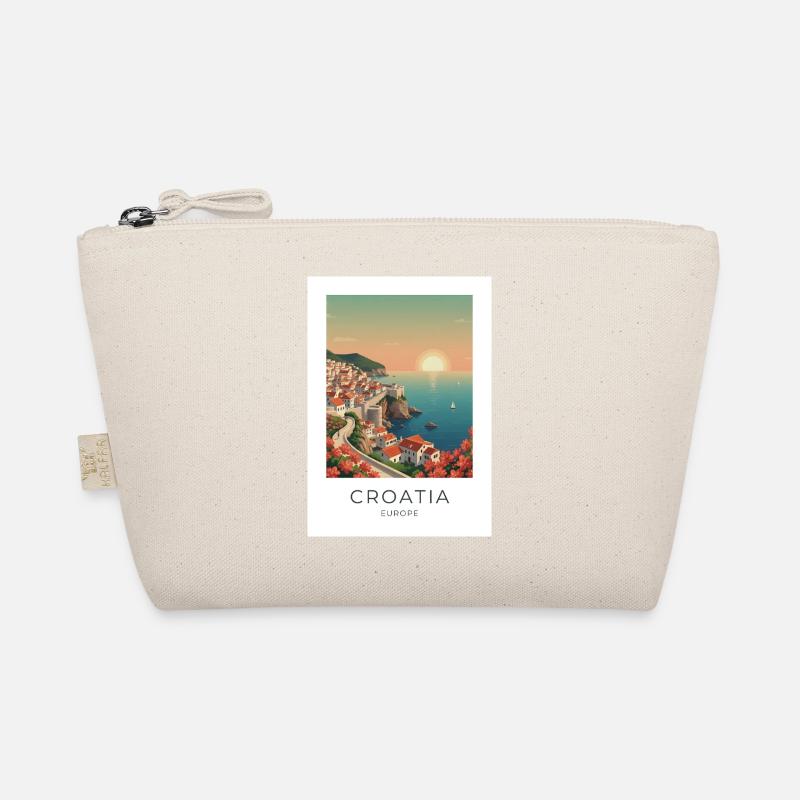 Croatian Coastal Idyll Sunset Organic Pouch