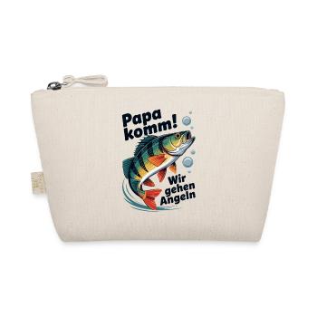 Papa komm! Wir gehen Angeln - Bio-Täschchen - Natur - Vorne