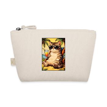 Chat cool en vacances d’été - Trousse biologique - nature - Devant