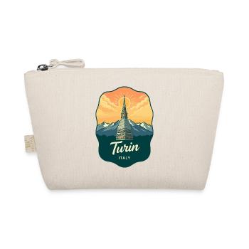 Turiner Maulwurf Antonelliana Vintage-Reiseabzeichen - Bio-Täschchen - Natur - Vorne