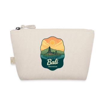 Bali Temple Vintage Sunset Reiseabzeichen - Bio-Täschchen - Natur - Vorne