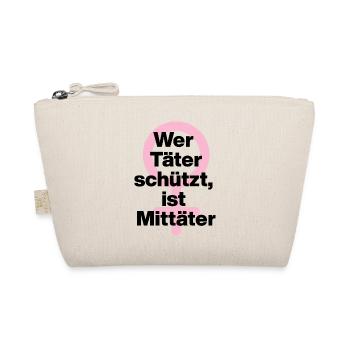 WER TÄTER SCHÜTZT, IST MITTÄTER! ♀ FEMALE EMPOWENT - Bio-Täschchen - Natur - Vorne