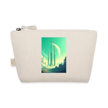 retro futuristic space landscapes 1960s aesthetic - Organic Pouch - nature - Front