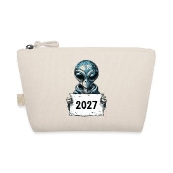 Cool alien in a hoodie - Organic Pouch - nature - Front