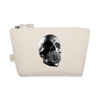 Bitcoin Skull Skull Crypto Design - Organic Pouch - nature - Front