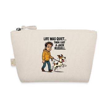 Life Was Quiet - Funny Jack Russell Comic - Organic Pouch - nature - Front