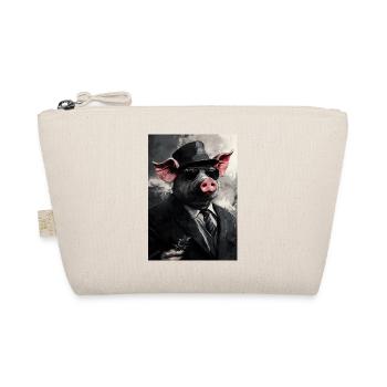 Noir sow in suit with plant - Organic Pouch - nature - Front