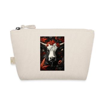 Bull's head in autumn leaves - Organic Pouch - nature - Front