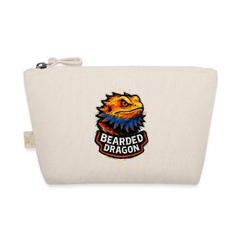 Pogona Bearded Dragon Head Graphic Style - Organic Pouch - nature - Front