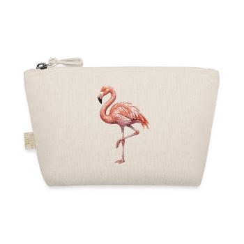 Flamingo Mosaic - Tropical Art for Bird Lovers - Organic Pouch - nature - Front