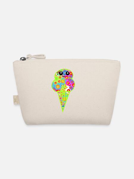 Retro Eis Vintage Kinder Kind 60er  - Organic Pouch - nature - Front