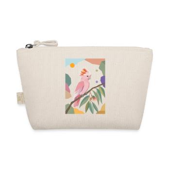 Oiseau perroquet cacatoès rose Design - Trousse biologique - nature - Devant
