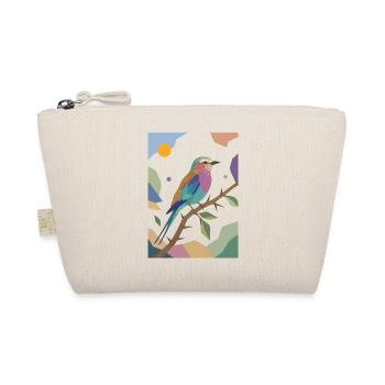 Bunter Vogel Fliederbrustwalze Design  - Bio-Täschchen - Natur - Vorne