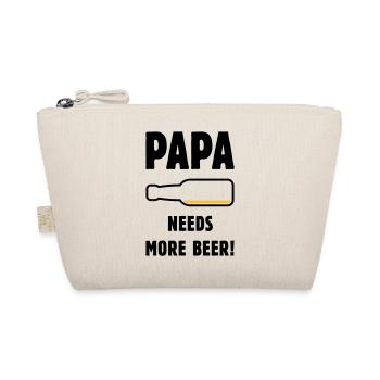 Papa Needs More Beer! (Vater Papi Bier / POS 2C) - Bio-Täschchen - Natur - Vorne
