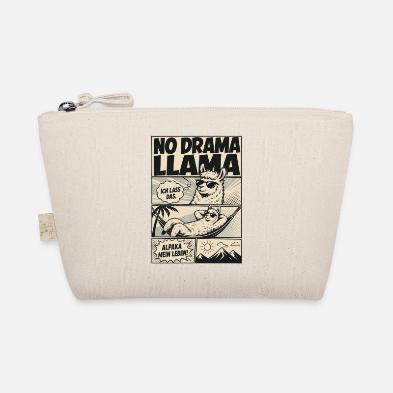 No Drama Llama Vintage Comic Alpaka Bio-Täschchen