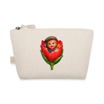 Baby in Tulip Bud - Organic Pouch - nature - Front