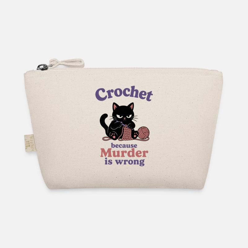 Crochet Because Murder Is Wrong - Bio-Täschchen - Natur